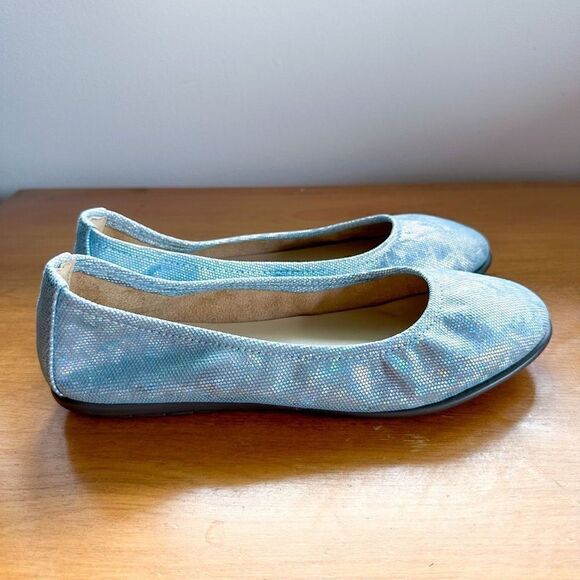 The Storehouse Flex in Aquamarine Pastel Blue Suede Leather Rainbow Sparkle - Picture 3 of 9